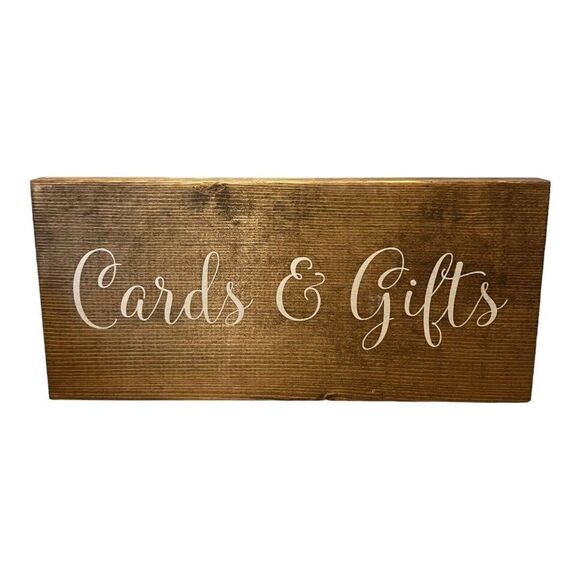Rustic Brown Wooden Wedding Card & Gift Box Country Decor Display Crate Present - Picture 2 of 10